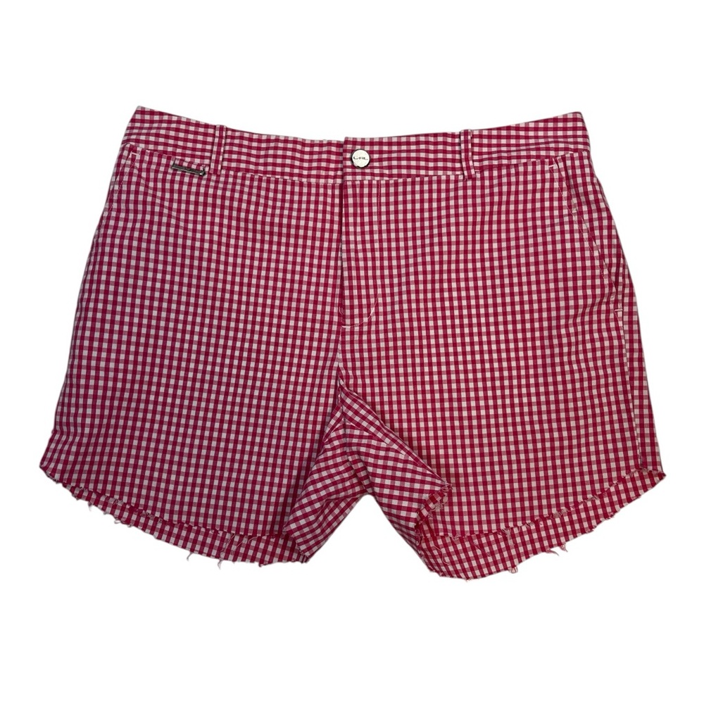 Lauren Ralph Lauren Pink White Gingham Check Shorts Size 8‎ - Cotton Stretch